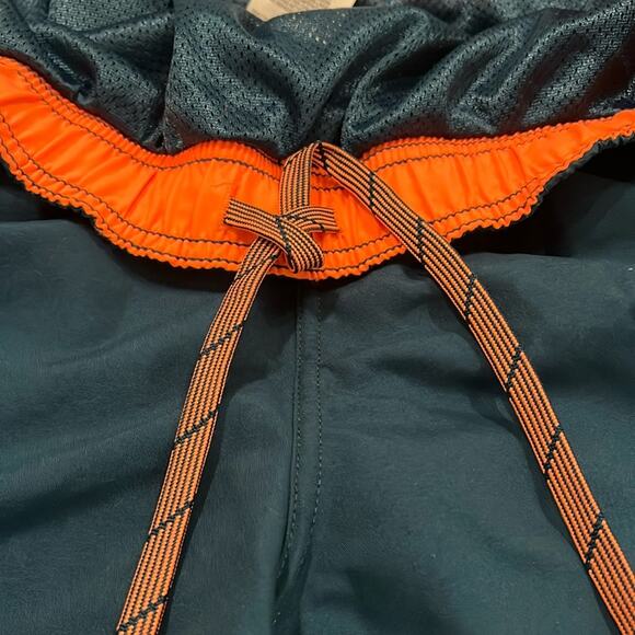 NIKE Swim Shorts Men's XXL Teal Swimming Trunks Lined NESS7433-407 Zipper Pocket - Picture 4 of 8